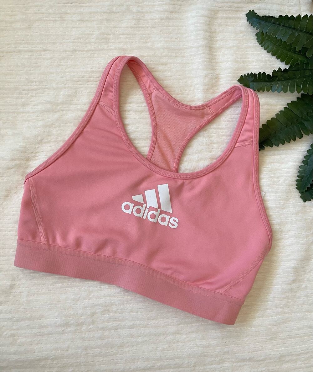 Adidas Logo Aeroready Racerback Sports Bra Womens Small
